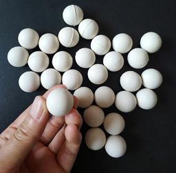 Diâmetro da bola de borracha 10/15/18/20/22/25/28/30/35/40/45/50mm, sólido branco, elástico, peças diy - Image 4