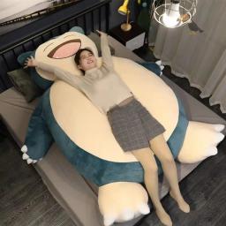 200/150cm aoger gigante snorlax brinquedos de pelúcia kawaii macio snorlax concha de couro plushie sem enchimento travesseiro presentes para crianças pokemon - Image 1