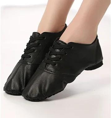 Tênis de Dança de Couro Genuíno para Mulheres e Homens: Sapatos Macios e Respiráveis para Jazz, Ballet, Yoga e Ginásio (Tamanhos 28-45)