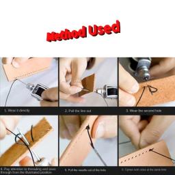 Kit de costura de couro DIY, fio encerado, ferramentas de costura manuais, artesanato de couro, costura de borda, tiras de cinto, sapateiro Canvas Repair Tools - Image 3