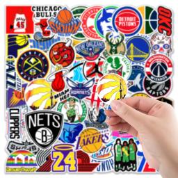 NBA Graffiti Sports Stickers, Caderno, Skate, Mala, Copo de água, Carro Graffiti, Decoração legal, Atacado, Quente, 50 Pcs - Image 3