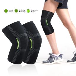 Joelheira única de malha de nylon, equipamento de proteção para esportes, corrida, basquete, pular corda, quente, à prova de frio - Image 2