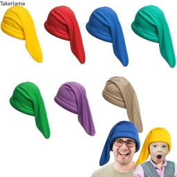 Chapéu anão bonés natal cor sólida elf cosplay crianças traje halloween festa de aniversário do natal adereços 7 cores - Image 1