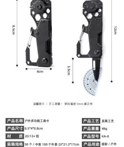 Splitman-Canivete de aço inoxidável, EDC Multi Tool, Faca pequena, Sobrevivência ao ar livre, Tático, Mini Multitools, Chave de fenda - Image 3