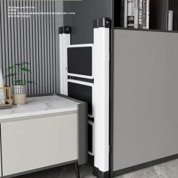 Escada multifuncional dobrável de 3 degraus, escada doméstica dobrável e retrátil em ziguezague, escada de escalada interna, escada espessada - Image 3