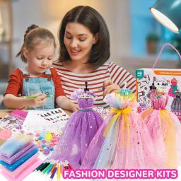 Kit bordado para meninas, Kit de costura reutilizável básico DIY, Criatividade Artes, Aprendizagem Artesanato, Design de Moda, 345pcs - Image 3