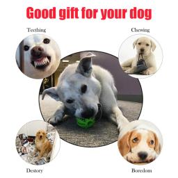 Bola de borracha para cães, Produtos Pet Interativos, Limpeza Dental, Lanche, Cachorro, Mastigar, Engraçado, Borracha, 5 cm, 7cm - Image 4