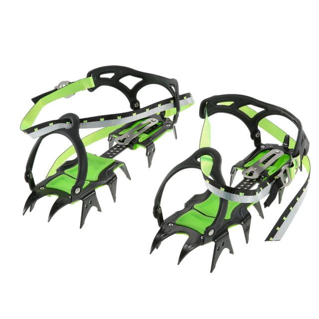 Crampons de Manganês para Aço: Dispositivo de Tração para Montanhismo e Viagens em Glaciares com 14 Pontas