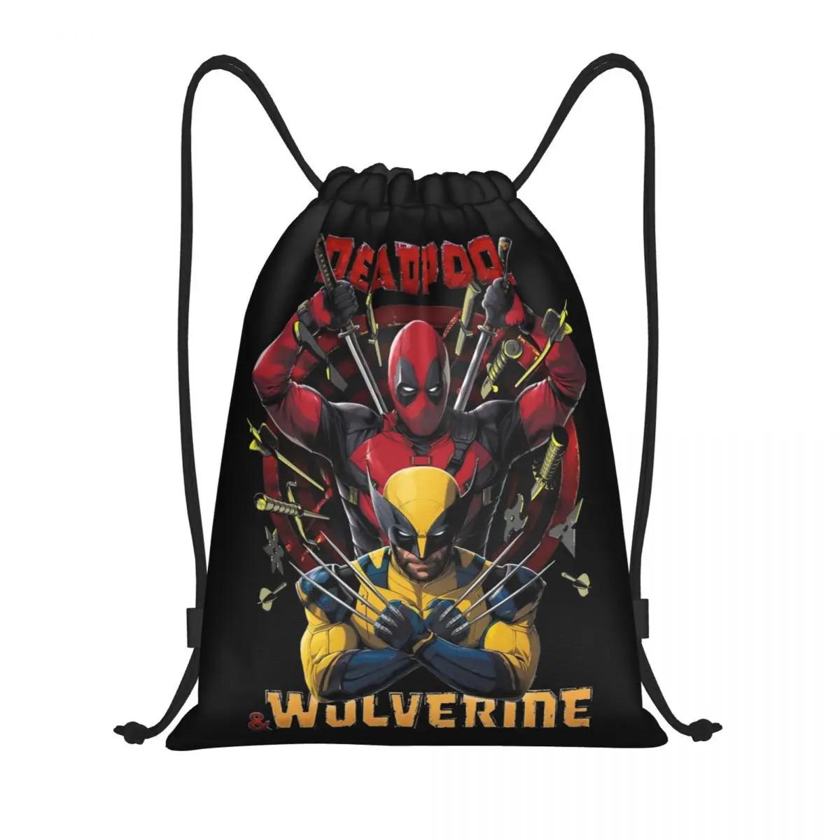Deadpool Eyes Drawstring Mochila, Gym Sports Sackpack, String Bags para trabalhar fora - Image 1