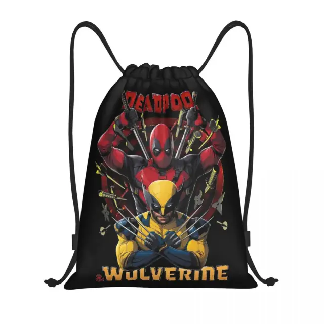 Mochila Drawstring Deadpool para Ginástica e Atividades Externas - Sacola Esportiva Estilizada
