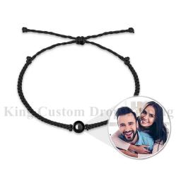 Pulseira de projeção circular personalizada, joias fotográficas personalizadas, presentes de aniversário, natal, amantes, lembranças de família - Image 2