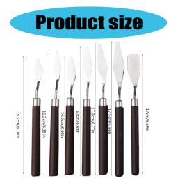Conjunto ferramentas paleta espátula, 7 peças, ferramenta paleta, raspador mistura aço para a - Image 6