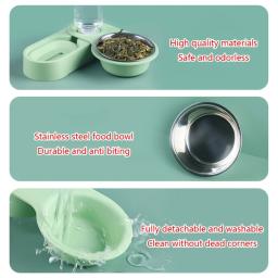 Alimentadores automáticos para animais estimação, dispensador água 18 onças, tigela comida, fontes água por para - Image 3