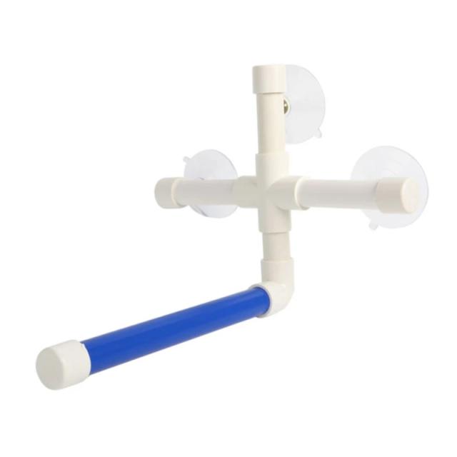 Poleiro para Banho de Papagaio com Ventosa para Janela - Brinquedo Ideal para Pássaros Pequenos
