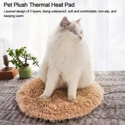 Suprimentos para animais de estimação do agregado familiar portátil macio pet fleece esteira gato almofada quente tapete térmico aquecimento elétrico - Image 4