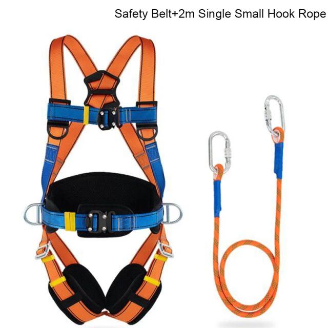 Cinto de Segurança para Treinamento em Escalada ao Ar Livre, Cinturão de Trabalho em Altitude, Cordão Resistente ao Desgaste para o Corpo Inteiro com Sistema de Segurança de Cinco Pontos