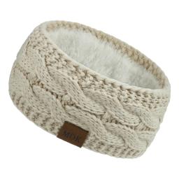 Mok novos acessórios para o cabelo de lã de pelúcia tricô faixa de cabelo no outono e inverno esportes bandana earmuffs europa 12 cores - Image 5