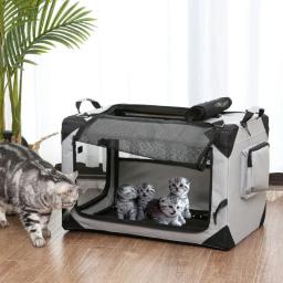 Saco de transporte exterior dobrável para animais de estimação, gaiola do cão, canil do carro, bagagem, gaiola de viagem, cães médios e grandes - Image 5