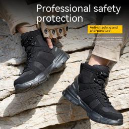 Sapatos de segurança de trabalho masculino ce certificado aço toe sapatos de segurança antiderrapante leve dedo do pé de aço antiderrapante botas de trabalho de proteção feminina - Image 6