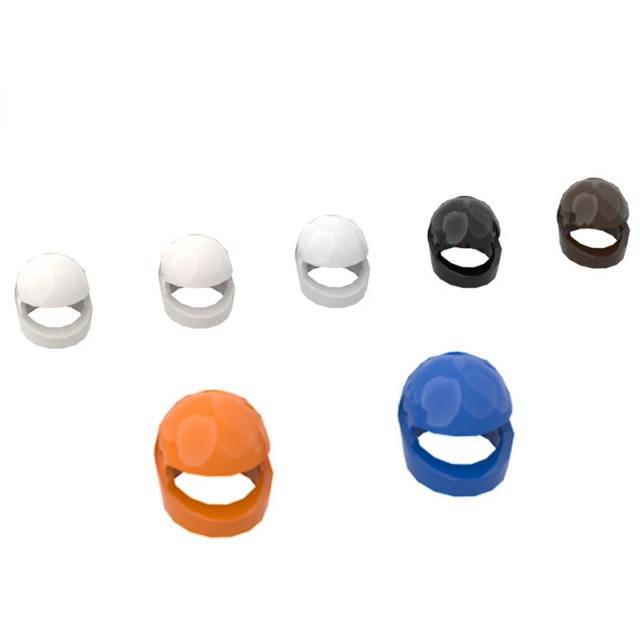 10 pçs peças de tijolo moc 2446 capacete compatível bloco de construção partícula diy montar criança quebra-cabeça cérebro brinquedo presente aniversário