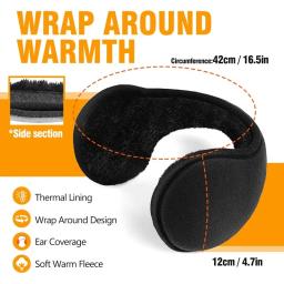 Inverno unisex quente pele earmuffs para homens veludo orelha muffs engrossar mais quente capa de orelha ao ar livre ciclismo esqui protetor de orelha de pelúcia novo - Image 5