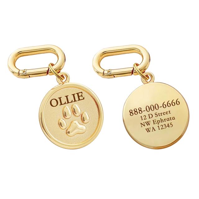 Placa de Identificação Personalizada para Pets Memopaw: Coleira Antifuga com Gravação Gratuita para Cães e Gatos