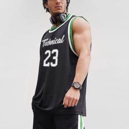 Roupas de basquete de secagem rápida masculina, regata casual, ginásio Fitness, camisa sem mangas, colete de malha, esportes, camiseta de musculação, verão - Image 1
