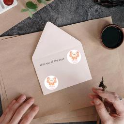 Urso bonito rótulos de selagem adesivo, embalagem envelope, adesivos decorativos, presente das crianças, criança, obrigado, 100-500pcs - Image 6