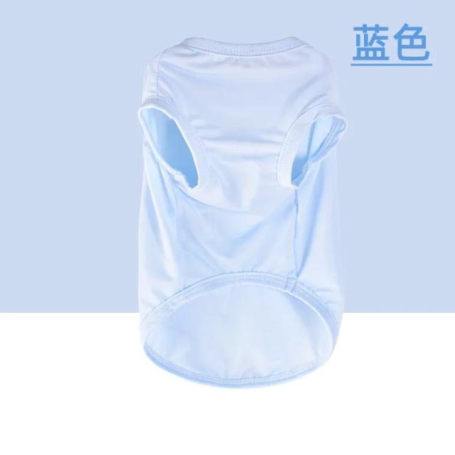 Roupas Frescas e Respiratórias para Animais de Estimação: Colete Protetor Solar para Cães e Gatos em Seda Gelo e Algodão
