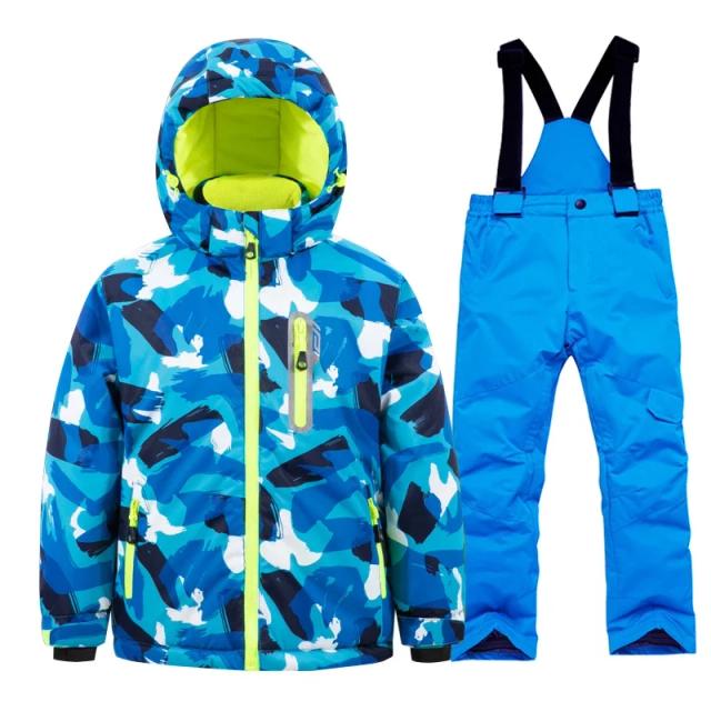 Conjunto de Neve Infantil Mimilon: Jaqueta e Calça Windproof, Impermeável, Quente para Meninos e Meninas