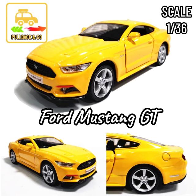 Réplica em Metal Diecast do Ford Mustang 1:36 para Decoração, Hobby e Brinquedo Infantil