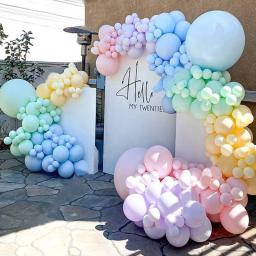 Macaron Arco Íris Balão Garland Arch Kit, Meninas Pastel, Decoração do Casamento, Feliz Aniversário, Balões Rosa, Baby Shower, Presente Kid - Image 4