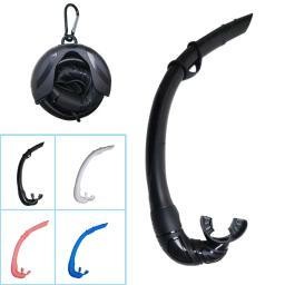 Roll Up Silicone Snorkel, Natação Swim Snorkel com fivela suspensa, Tubo de respiração confortável para mergulho - Image 1