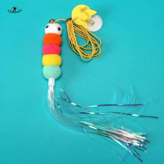 Brinquedo Interativo para Gatos com Elasticidade Retrátil e Corda de Arranhões, Ideal para Estímulo e Diversão 
