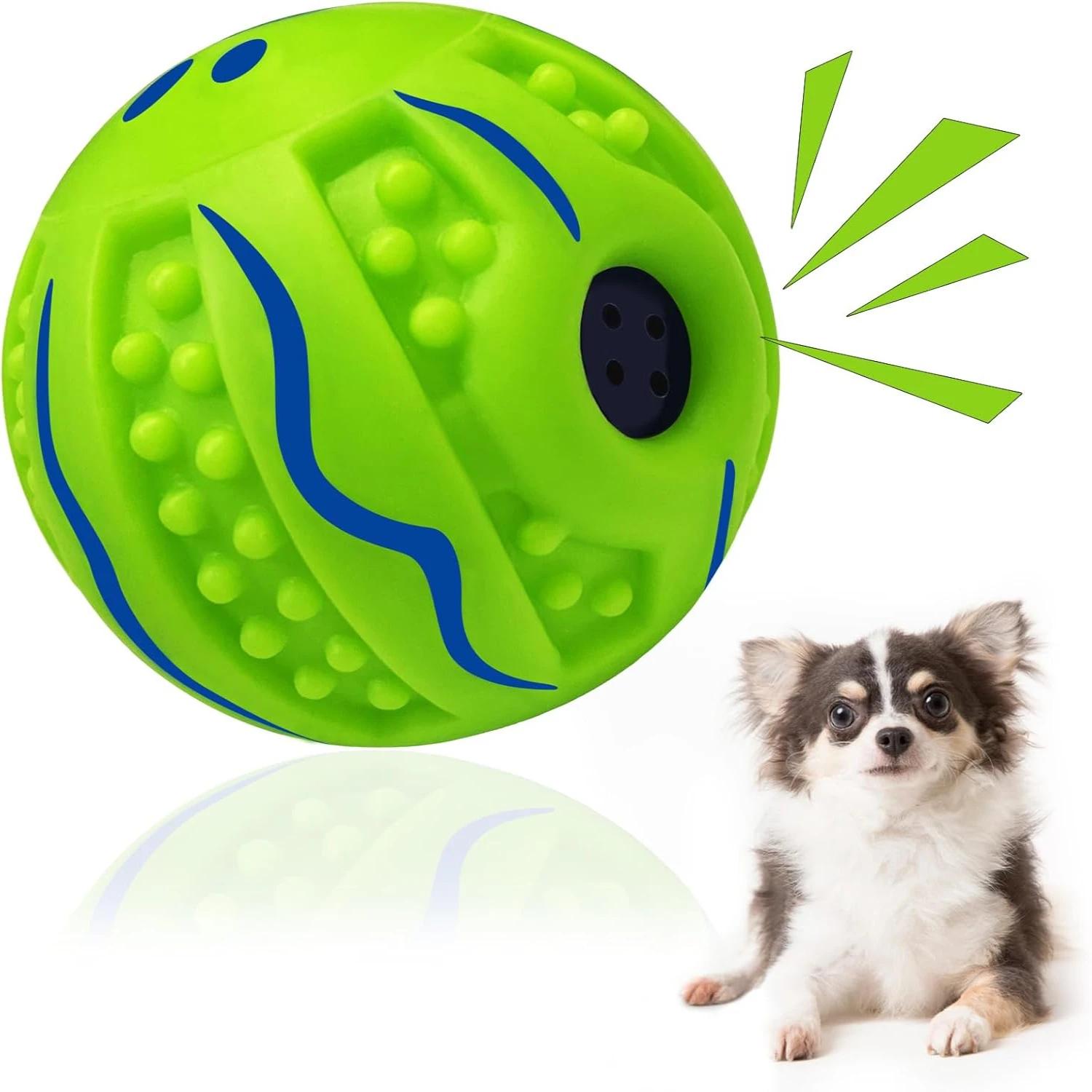 Interativo Dog Toy Ball, Pet Supplies, Som engraçado para IQ Training, Limpeza dos dentes, Interior, 3.94in - Image 1