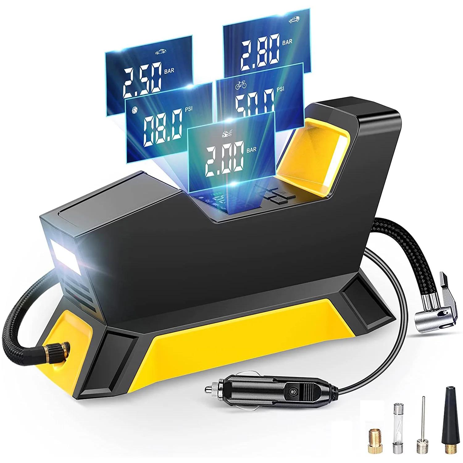 Bomba de ar automática portátil com manômetro digital, carro, bicicleta, motocicleta, basquete e outros insufláveis, 12V, DC, 150PSI - Image 1
