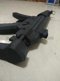 Swat mp5 arma de suporte, modelo de papel 3d com escalas + bala + mag, armas de crianças adultos, brinquedos de modelo de papel 26.61'' - Image 5