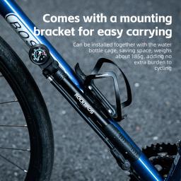 ROCKBROS-Mini Bomba Bicicleta, Bike Riding Inflator, Portátil, Portátil, Modos de Inflação Vertical, Acessórios de Ciclismo, FV, AV, 120 PSI - Image 4