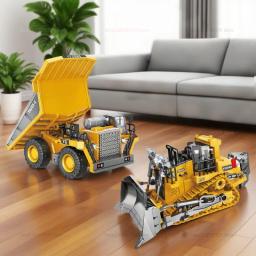 1/20 escavadeira de controle remoto brinquedo 11 canais rc veículo de construção com rotação de pá de metal para crianças brinquedos presente de natal - Image 2