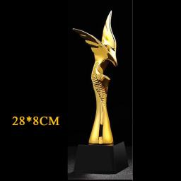 Troféu De Resina Personalizado Para Lembranças De Esportes De Academia, Prêmios De Ouro, Lembrança Banhada A Ouro, Taça De Artesanato, 28 cm, 30cm, 1Pc - Image 4