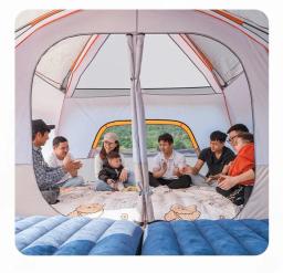 Tenda de camada dupla e um salão espessamento Rainproof Outdoor Camping dois quartos, 5 a 8 pessoas - Image 6