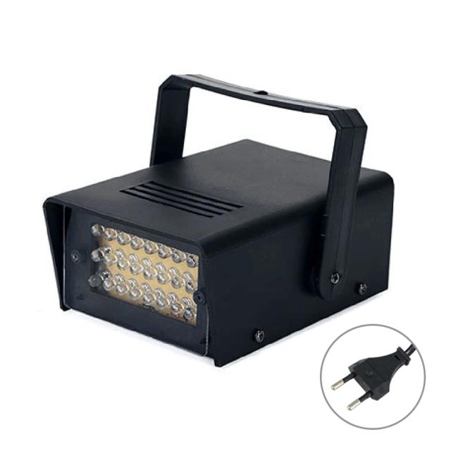 Iluminação Estroboscópica Branca Ajustável para Palcos com Controle Remoto - Presente Ideal para Festas