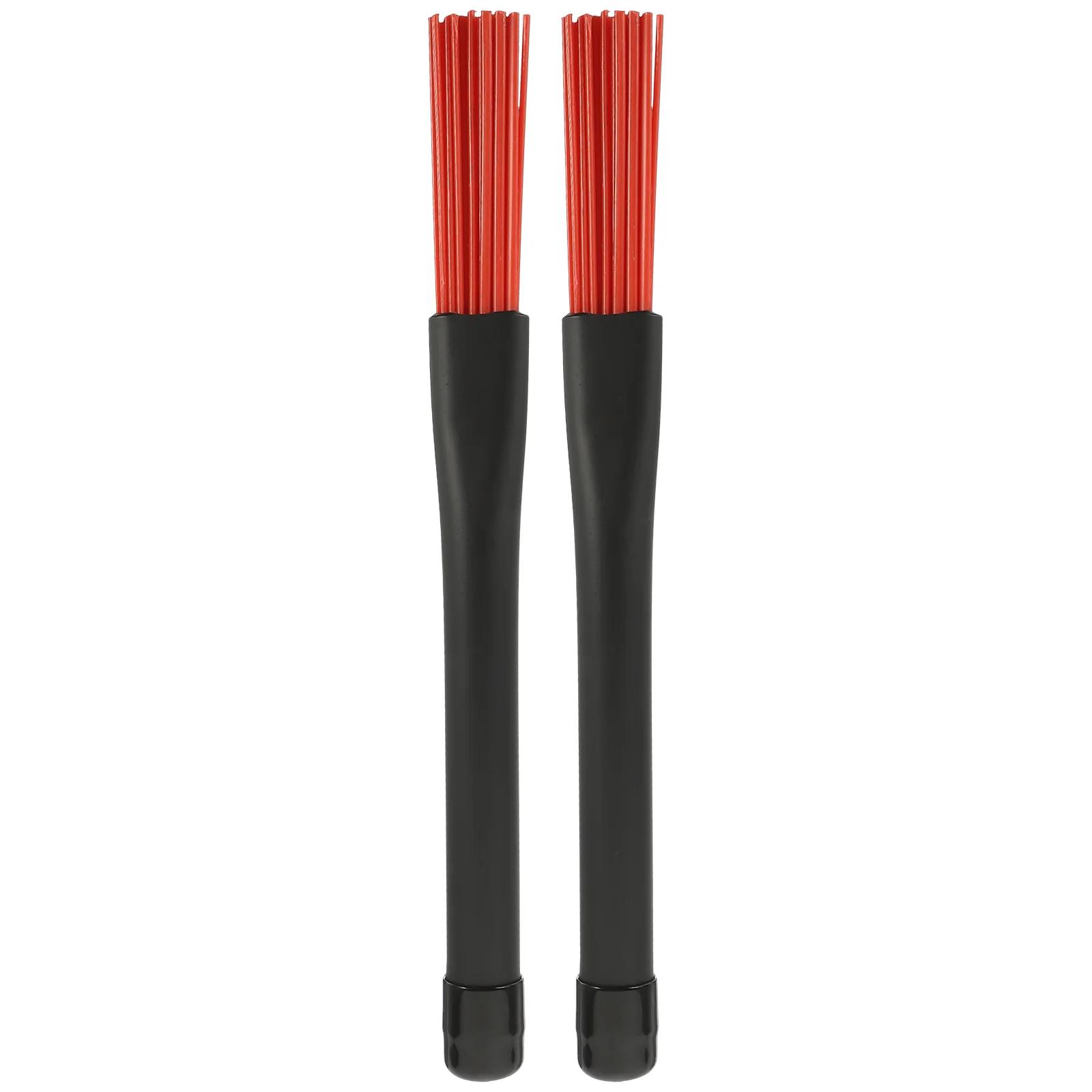 Retrátil Drum Stick Bundle Brush, Nylon escovas para baqueta vassoula, sílica Gel percussão com alça - Image 1