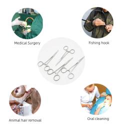 1pc Aço Inoxidável 14/16/18cm Suporte de Agulha Cirúrgica Odontológica Médica Fórceps Hemostático Braçadeira Reta/Cotovelo Ferramenta Cirúrgica - Image 6