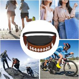 Futebol americano fanny packs pacote de cintura viagem para adultos crossbody saco sling bolso cinto com alça ajustável para esportes - Image 6