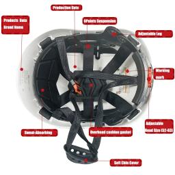 CE capacete de segurança com viseira para engenheiro, protetor de cabeça, protetor protetor de cabeça, EN397, EN352 ABS, novo tipo - Image 3