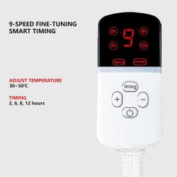 Almofada de aquecimento para animais estimação cão almofadas aquecimento elétrico temperatura ajustável & temporizador inverno aquecimento almofada mastigar resistente para cães 090c - Image 2