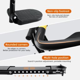 Assento dianteiro confortável seguro para bicicleta, Encosto confortável para o bebê, Andar de bicicleta ao ar livre, Acessórios de bicicleta de montanha - Image 5