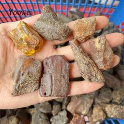 Yoowei Natural Raw Âmbar Pedra Coleção, Gemas ásperas, Material DIY, Cura Mineral Minério Jóias, Atacado, Presente, Tamanho 3g-10g - Image 3