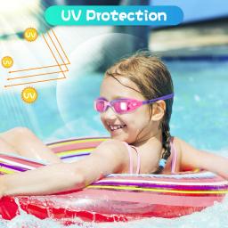 Óculos de natação anti-nevoeiro para crianças, proteção UV, sem vazamento, estojo para meninas e meninos, 3 a 14 anos - Image 5